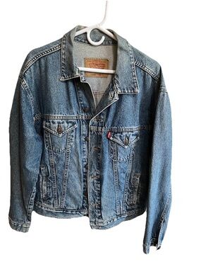 Vintage Levi’s 71500 Denim Trucker Jacket  L Made In Argentina Type III 24x26